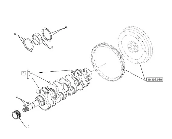 5088487 - Коленвал ДВС TD5.110/JX110